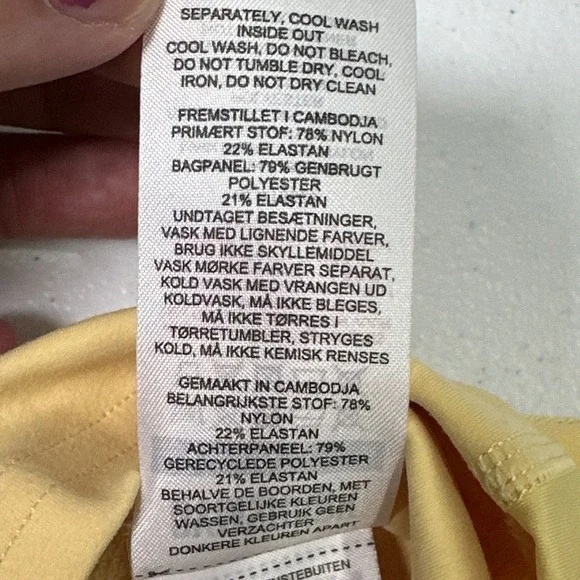 Gymshark Whitney Crop Tank Small yellow soft comfortable Racerback padded - Picture 8 of 11